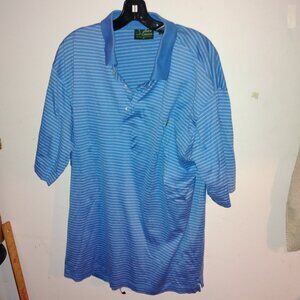 The Masters Golf Tournament Amen Corner Augusta Men XL Navy Stripe PIMA Cotton..